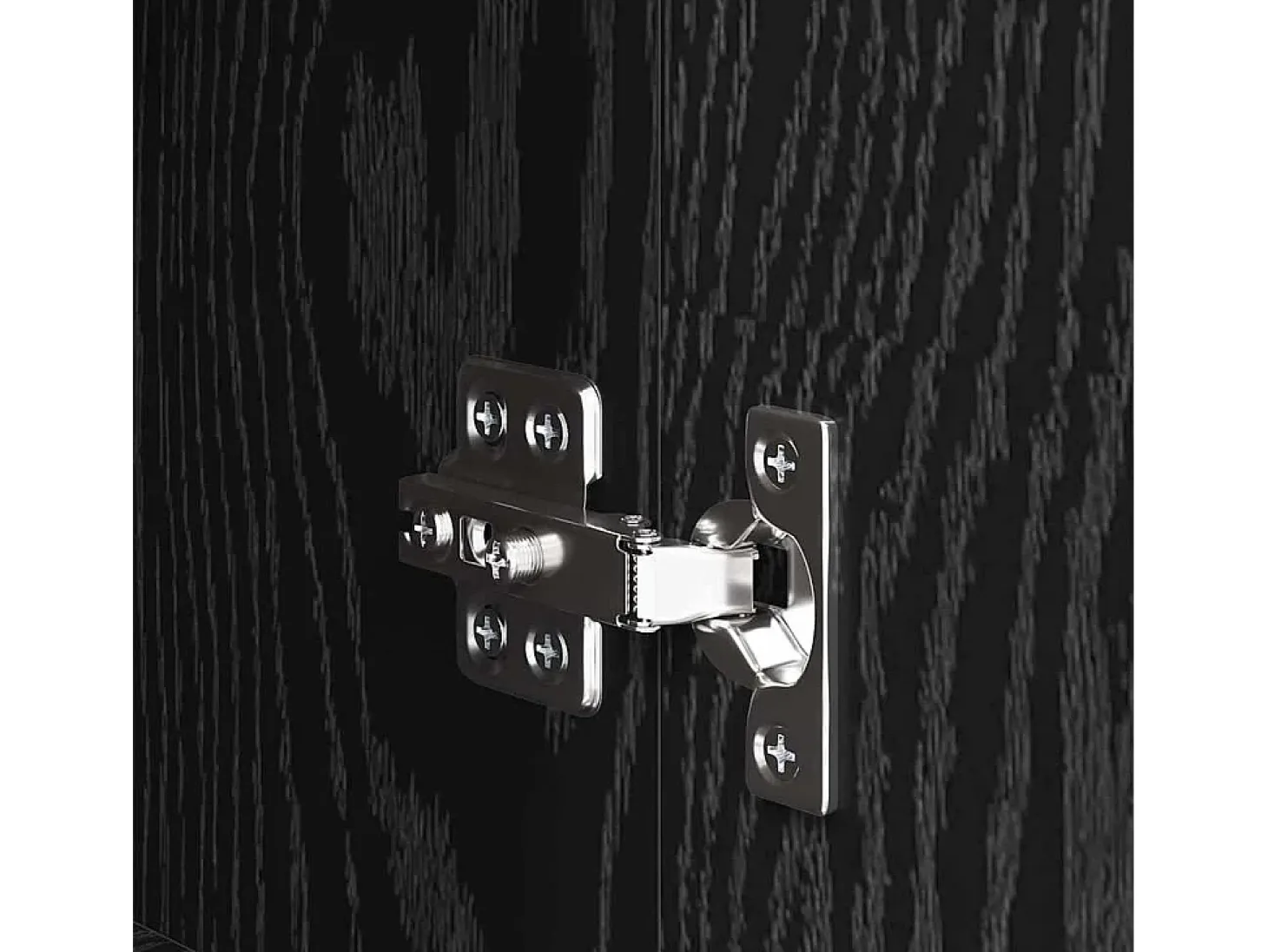 Vitrina Roble negro 34.5 x 34 x 90 cm Madera contrachapada