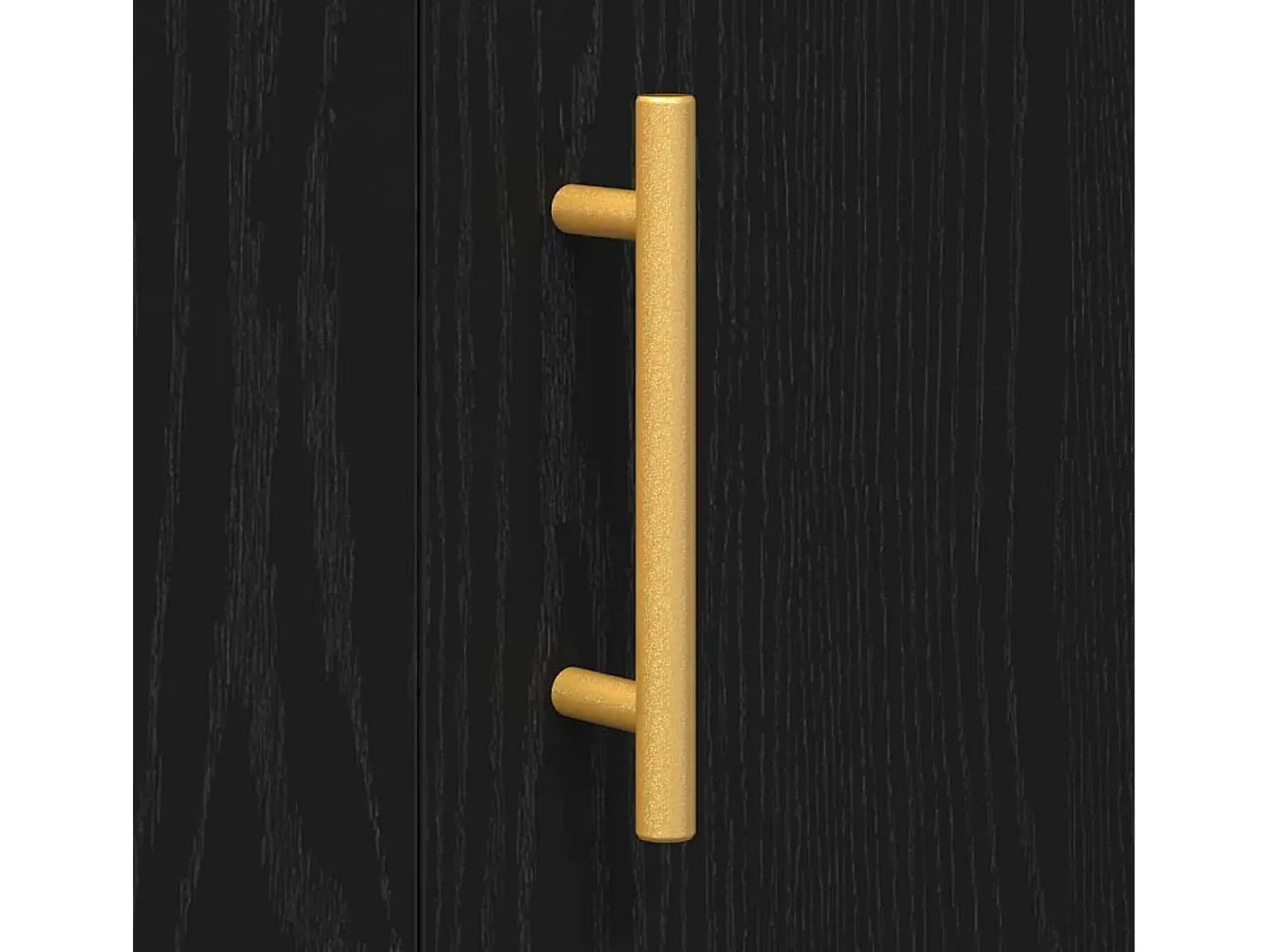 Vitrina Roble negro 90 x 34 x 80 cm Madera contrachapada