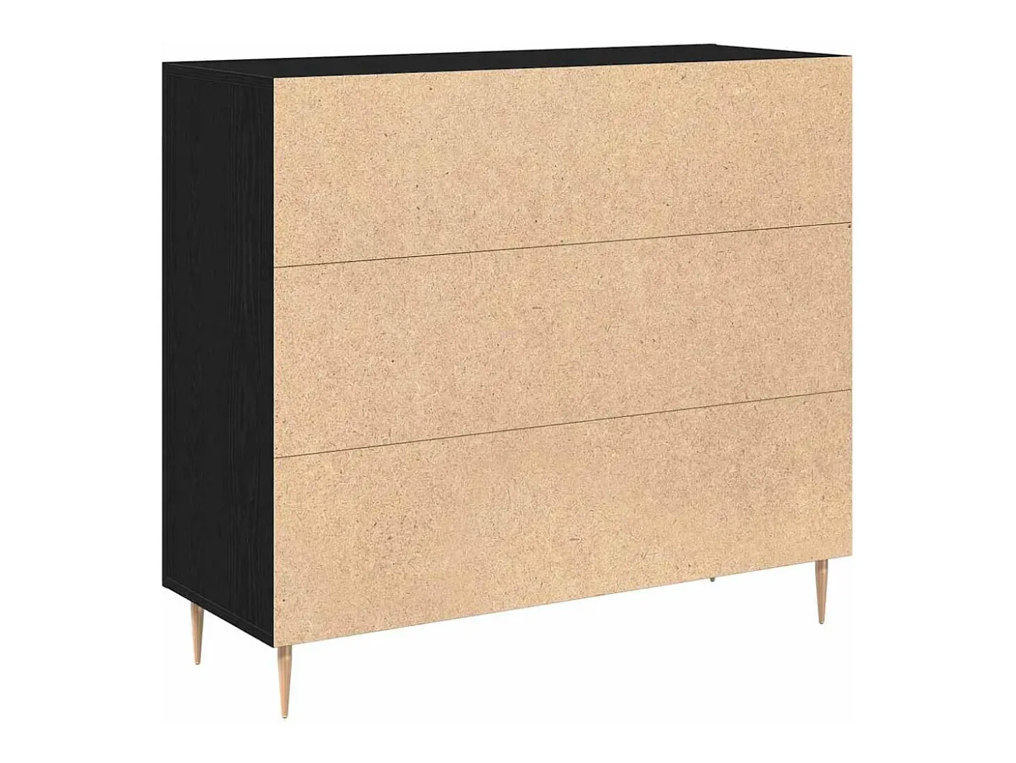 Vitrina Roble negro 90 x 34 x 80 cm Madera contrachapada