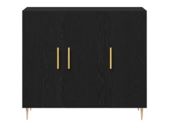 Vitrina Roble negro 90 x 34 x 80 cm Madera contrachapada