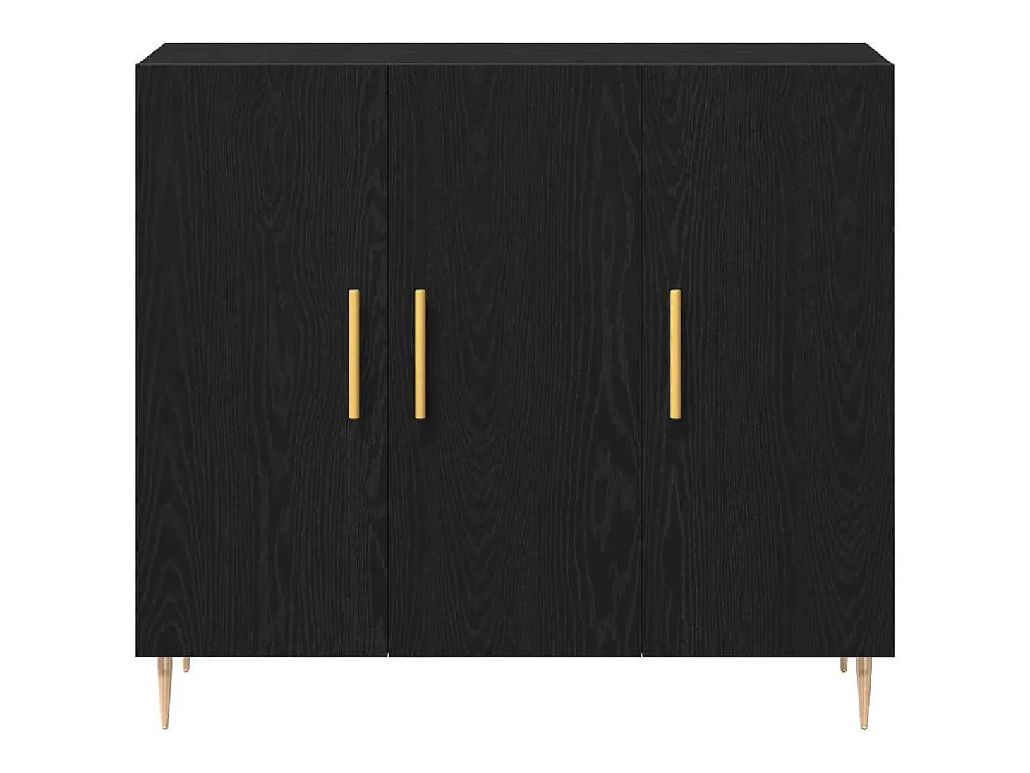 Vitrina Roble negro 90 x 34 x 80 cm Madera contrachapada