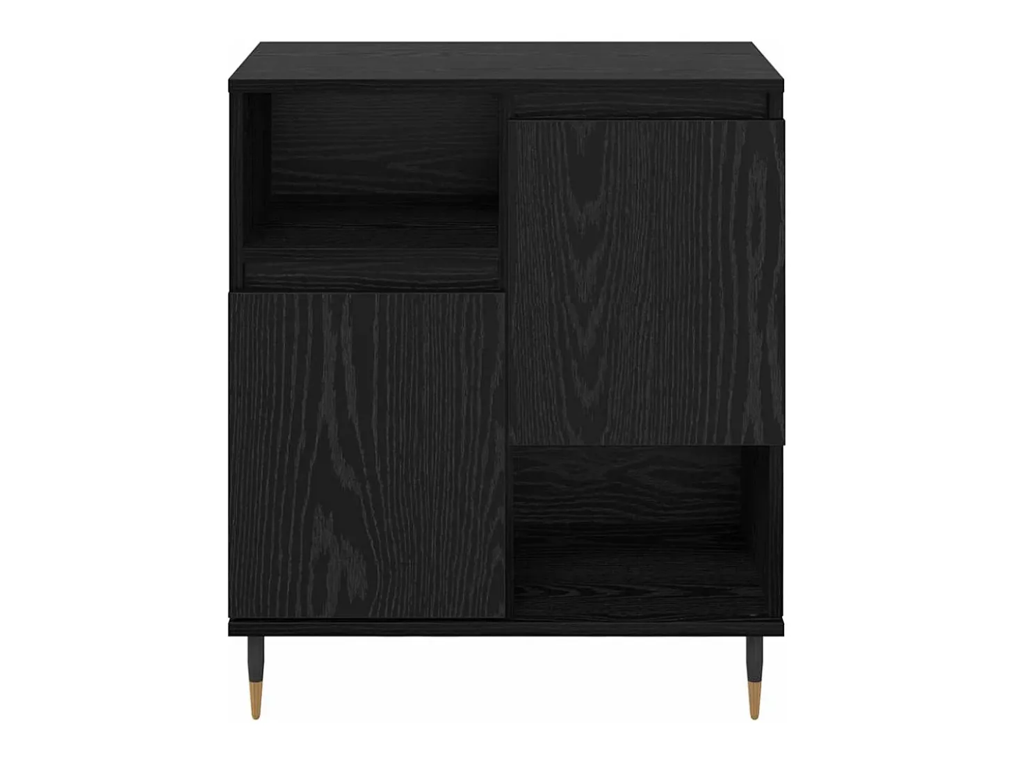 Vitrina Roble negro 60 x 35 x 70 cm Madera contrachapada