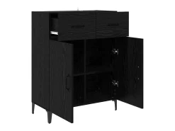 Vitrina Roble negro 34 x 69.5 x 90 cm Madera contrachapada