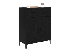 Vitrina Roble negro 34 x 69.5 x 90 cm Madera contrachapada