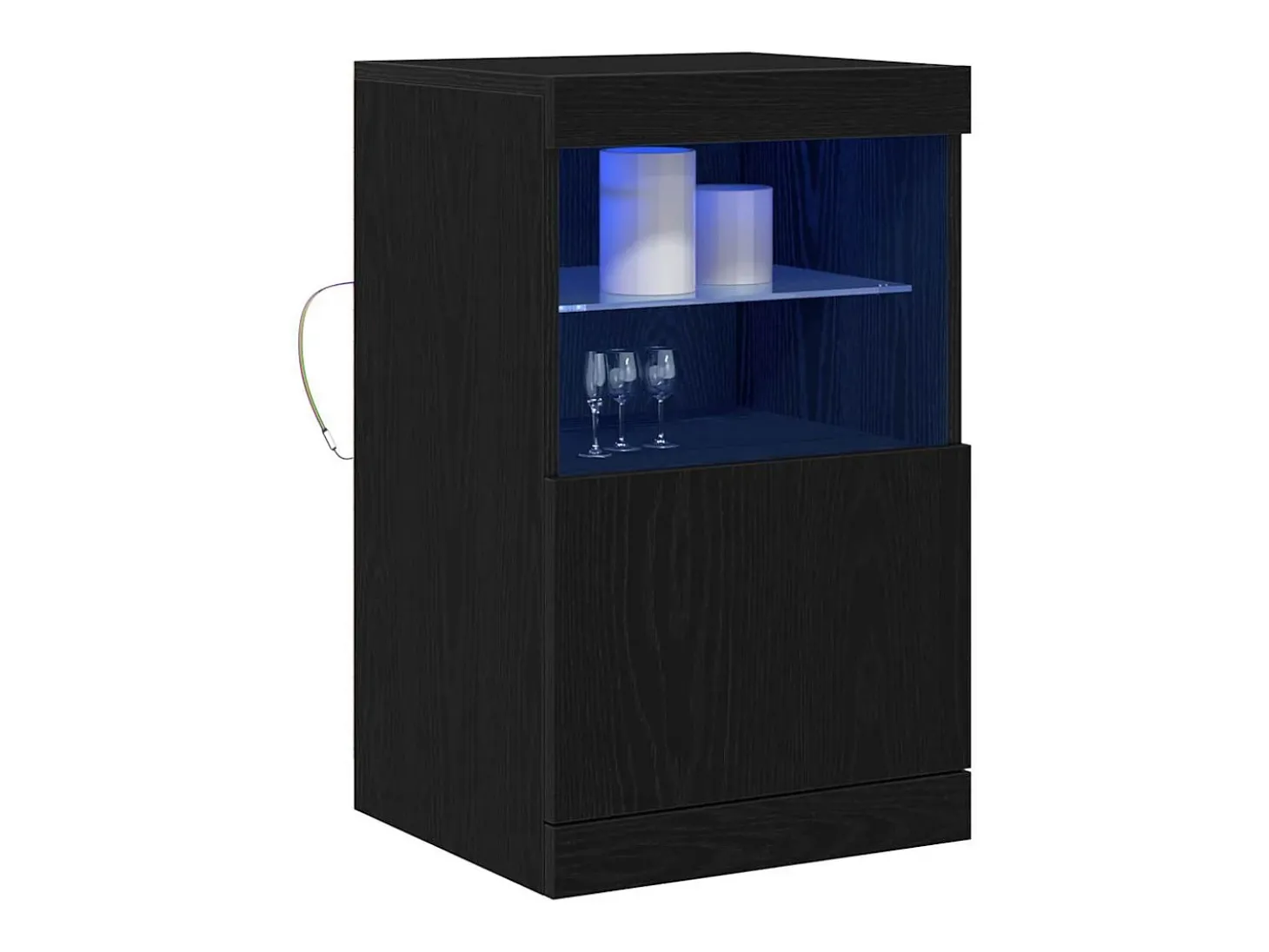 Vitrina Roble negro 41 x 37 x 67 cm Madera contrachapada