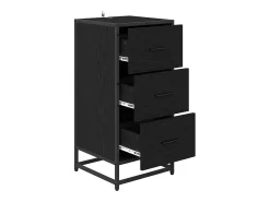 Vitrina Roble negro 35.5 x 35 x 76 cm Madera contrachapada