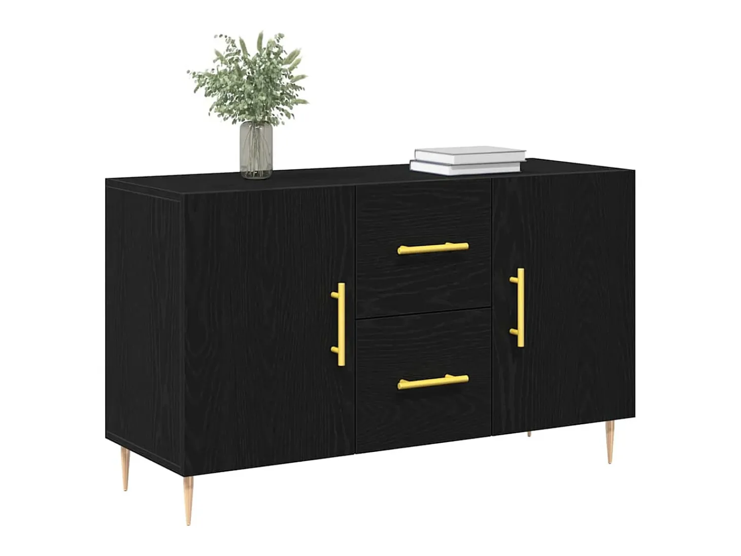 Vitrina Roble negro 100 x 36 x 60 cm Madera contrachapada