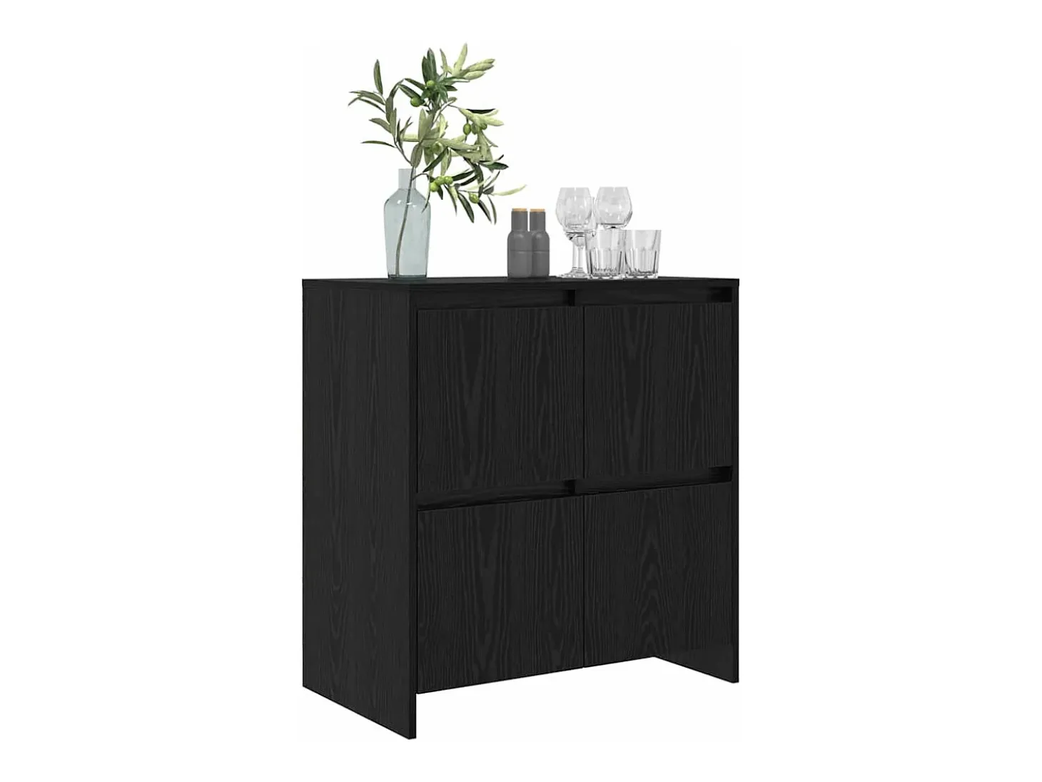 Vitrina Roble negro 70 x 41 x 75 cm Madera contrachapada