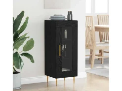 Vitrina Roble negro 34 x 34.5 x 90 cm Madera contrachapada