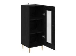 Vitrina Roble negro 34 x 34.5 x 90 cm Madera contrachapada