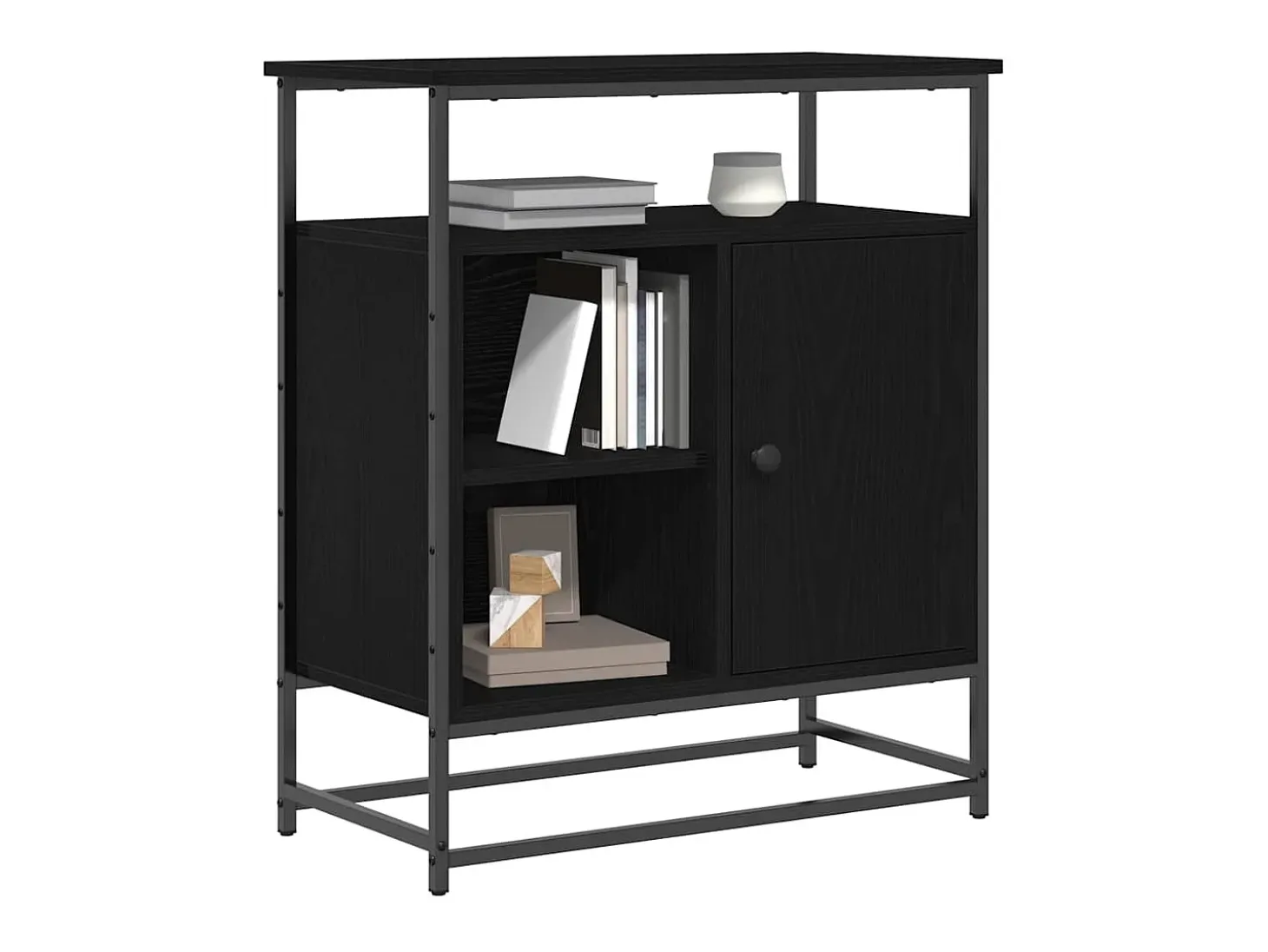 Vitrina Roble negro 69 x 35 x 80 cm Madera contrachapada