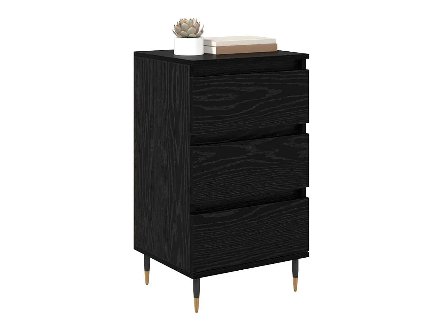 Vitrina Roble negro 35 x 40 x 70 cm Madera contrachapada