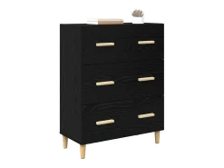 Vitrina Roble negro 34 x 69.5 x 90 cm Madera contrachapada