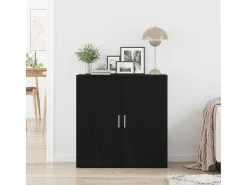 Vitrina Roble negro 79 x 38 x 80 cm Madera contrachapada