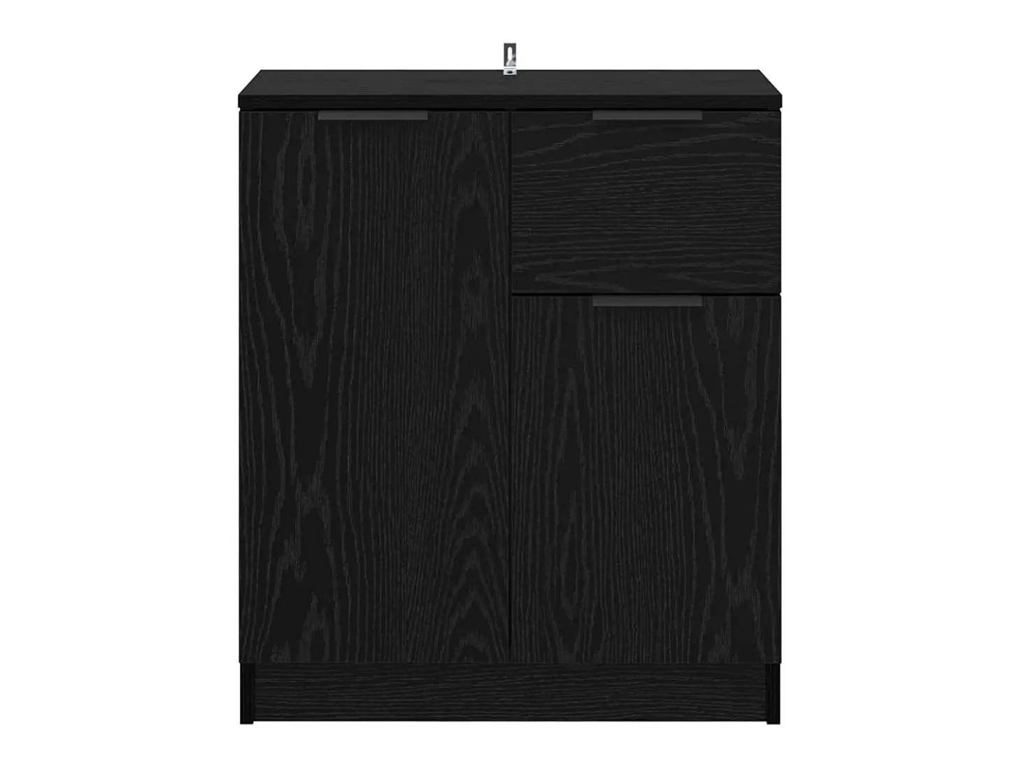 Vitrina Roble negro 60 x 30 x 70 cm Madera contrachapada