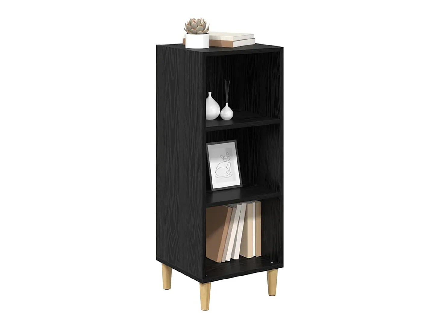 Vitrina Roble negro 32.5 x 34.5 x 90 cm Madera contrachapada
