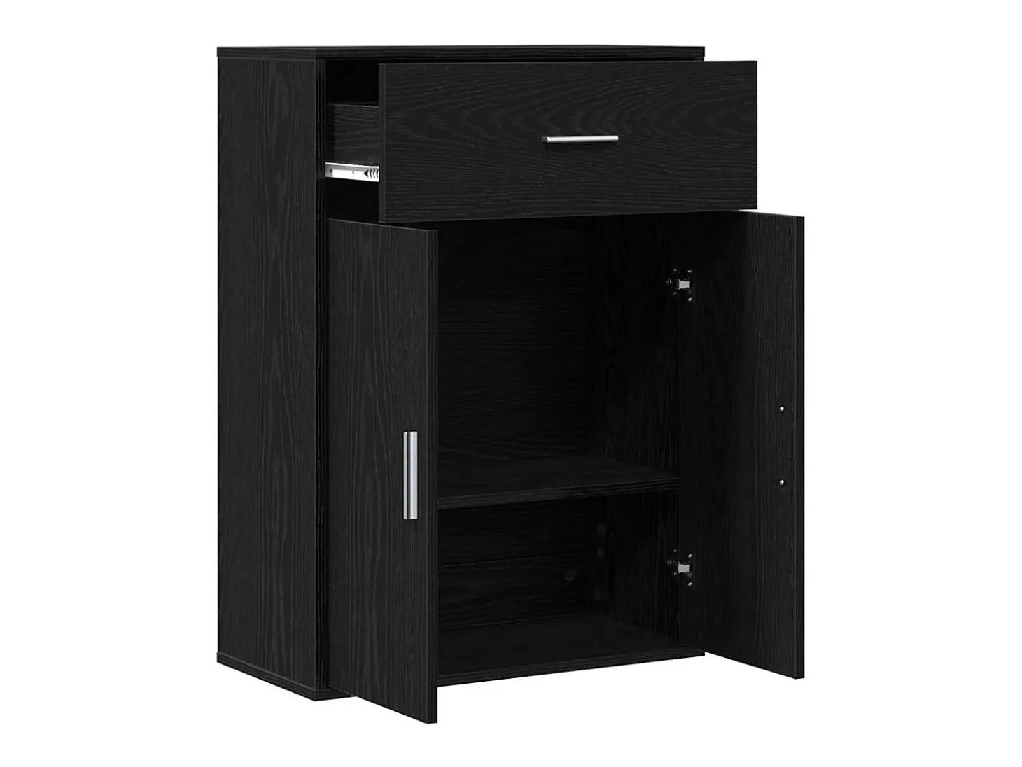 Vitrina Roble negro 79 x 38 x 80 cm Madera contrachapada