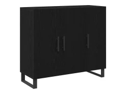 Vitrina Roble negro 90 x 34 x 80 cm Madera contrachapada