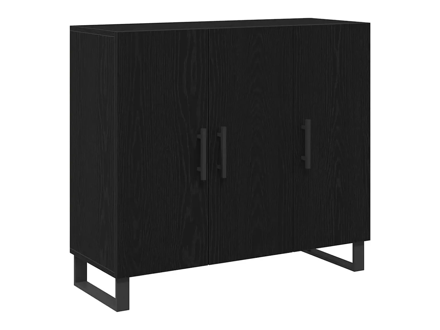 Vitrina Roble negro 90 x 34 x 80 cm Madera contrachapada