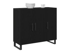 Vitrina Roble negro 90 x 34 x 80 cm Madera contrachapada