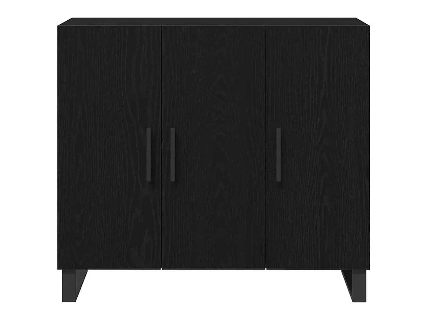 Vitrina Roble negro 90 x 34 x 80 cm Madera contrachapada