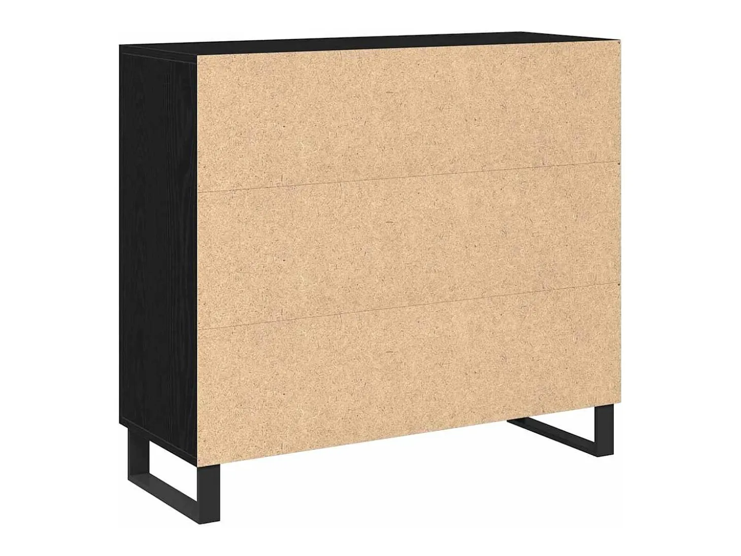 Vitrina Roble negro 90 x 34 x 80 cm Madera contrachapada