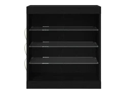 Vitrina Roble Negro 60.5 x 37 x 67 cm Madera contrachapada