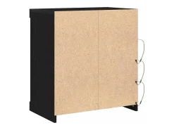 Vitrina Roble Negro 60.5 x 37 x 67 cm Madera contrachapada