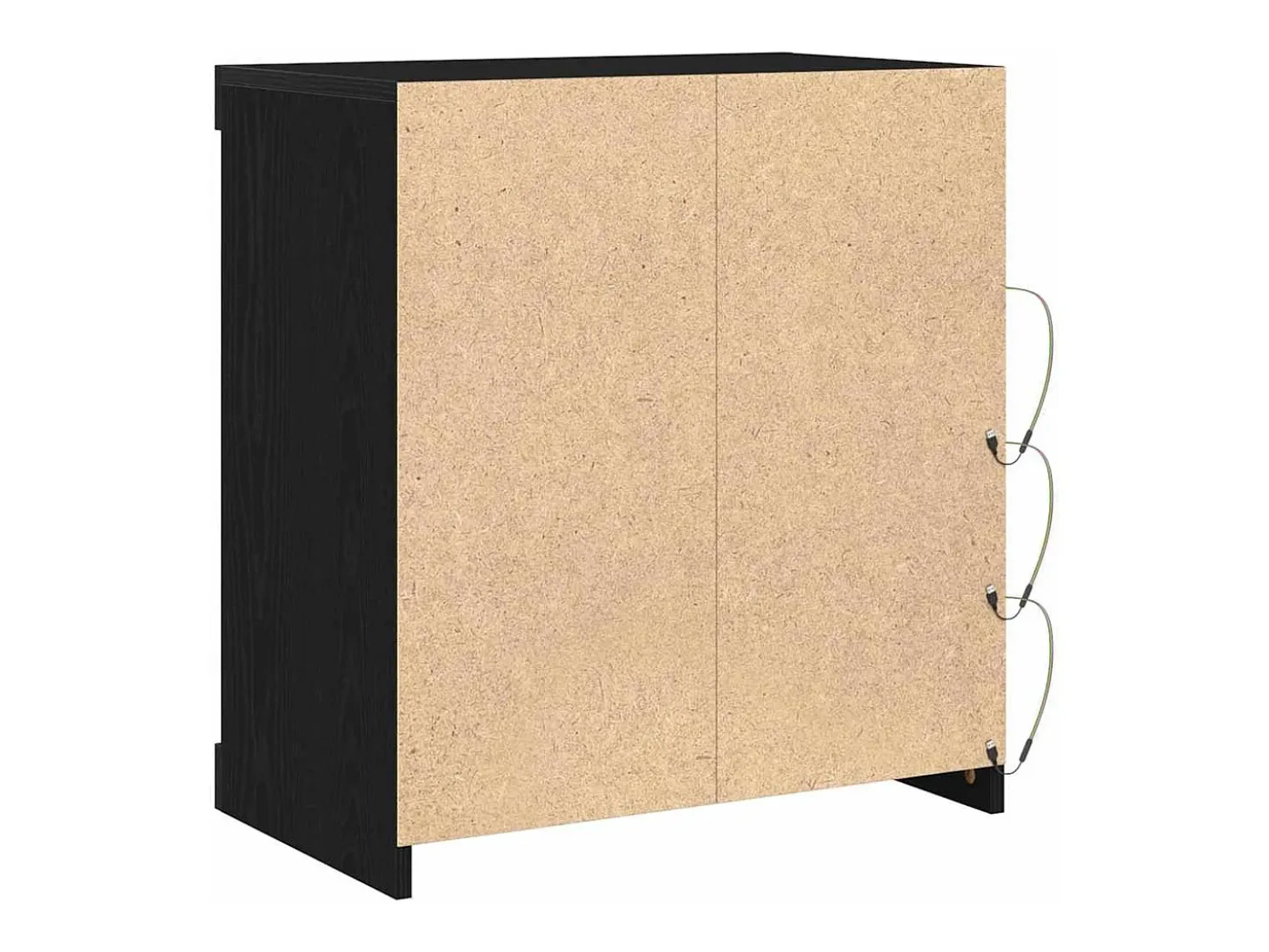 Vitrina Roble Negro 60.5 x 37 x 67 cm Madera contrachapada