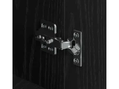 Vitrina Roble negro 34 x 90 x 80 cm Madera contrachapada