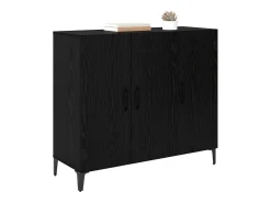 Vitrina Roble negro 34 x 90 x 80 cm Madera contrachapada