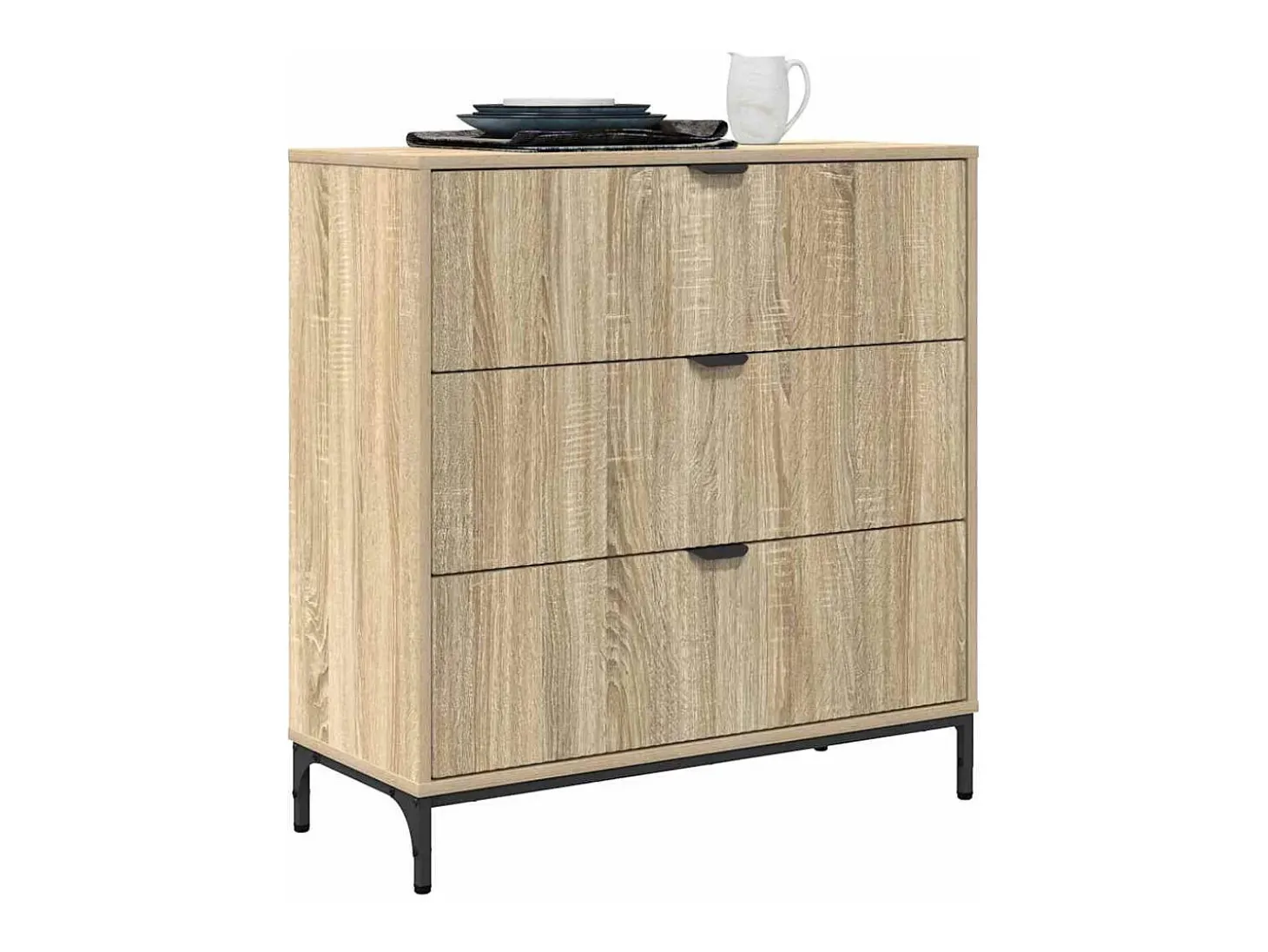 Vitrina Roble Sonoma 79.5 x 33 x 82 cm Madera contrachapada