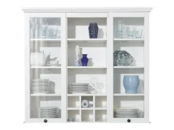 Vitrina Valex estilo country moderno blanca 120 cm