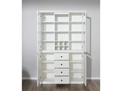 Vitrina Valex estilo country moderno blanca 120 cm