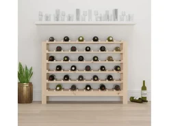 Weymouth Botellero madera maciza de pino 109,5x30x82 cm