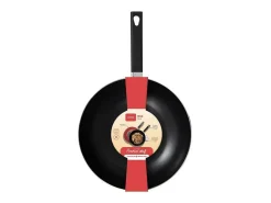Wok antiadherente de 32 cm, libre de PFOA y PFOS - Mango de silicona - Apto para todo tipo de cocinas, incluidas las de inducció