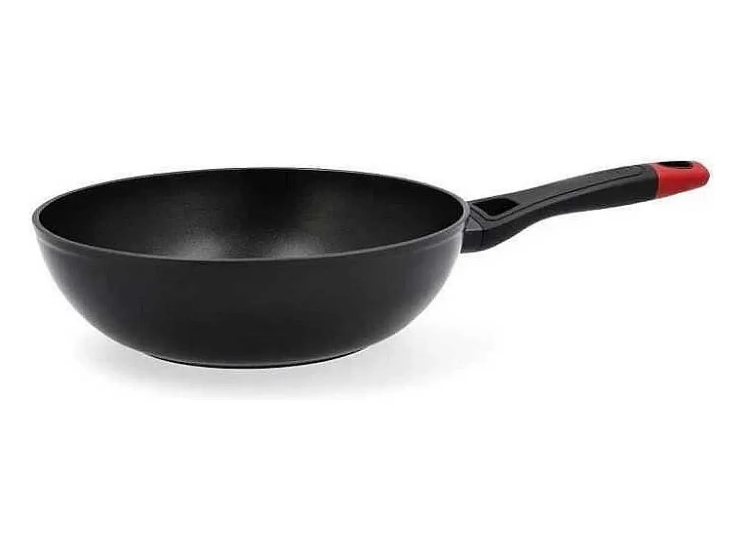 Wok Óptima+ Pyrex aluminio forjado antiadherente negro Ø28 cm