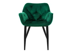6x Sillas de terciopelo grueso verde oscuro asiento ergonómico para salón/cocina