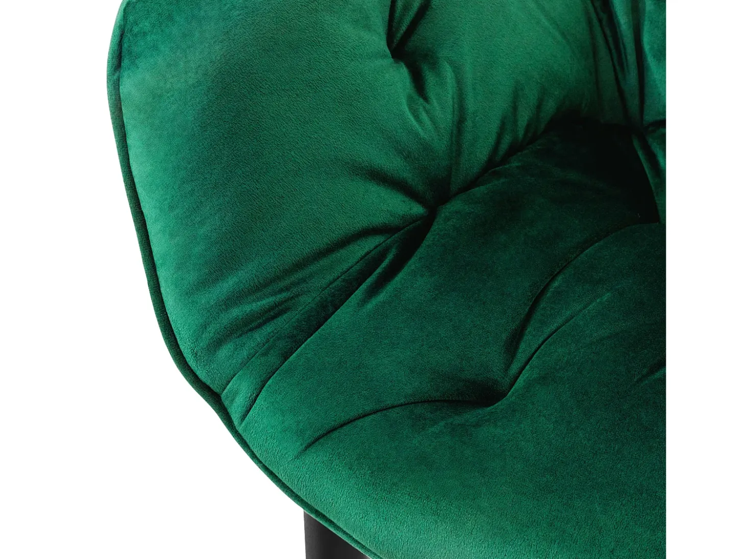6x Sillas de terciopelo grueso verde oscuro asiento ergonómico para salón/cocina