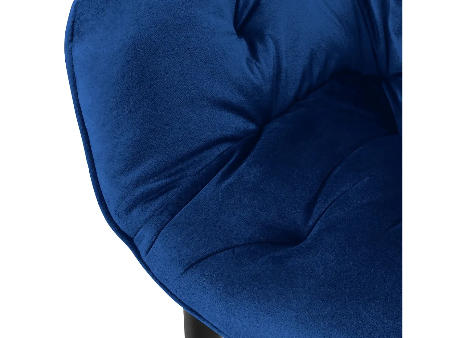 6x Sillas de terciopelo grueso azul oscuro asiento ergonómico para cocina/salón
