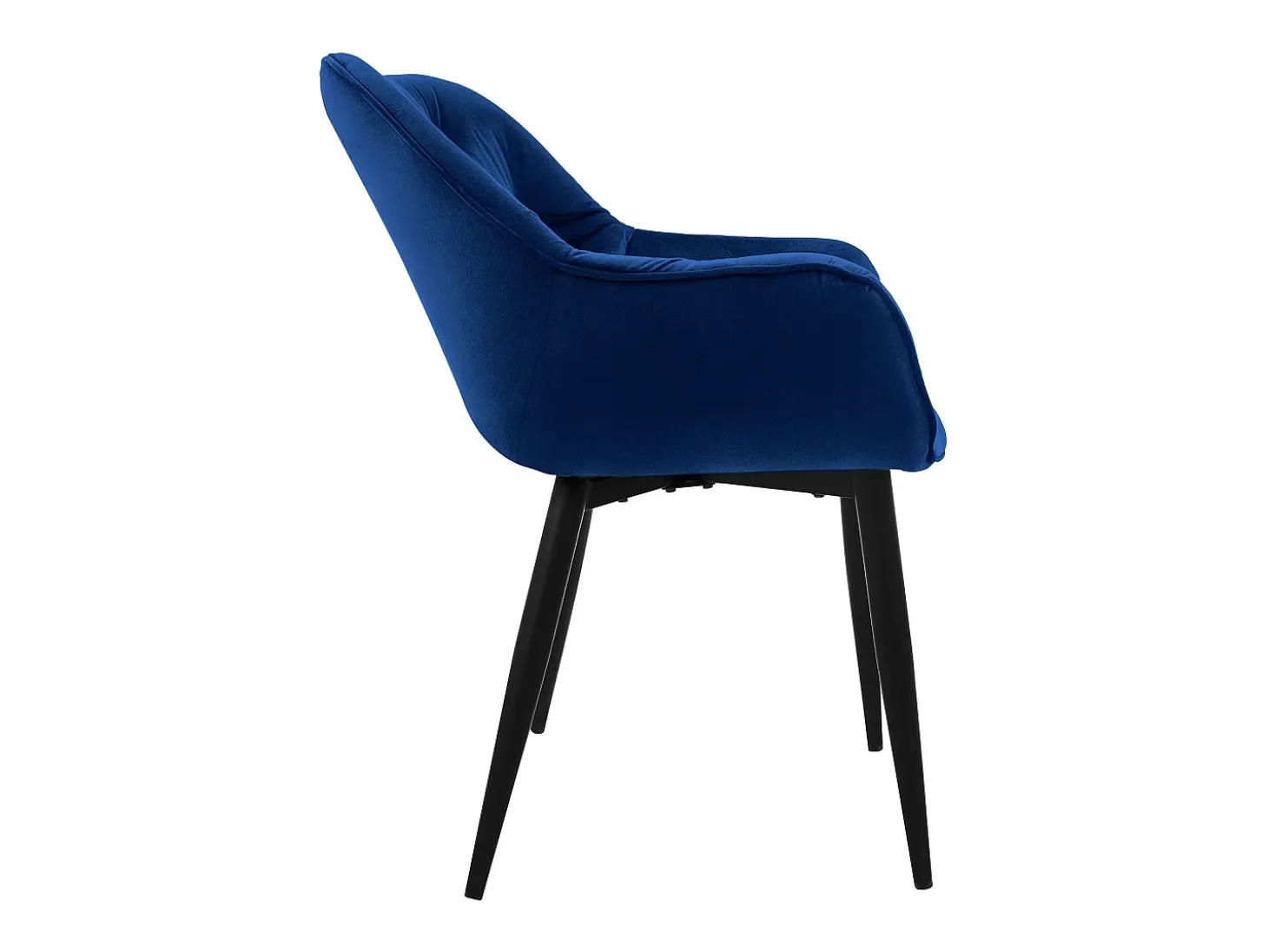 6x Sillas de terciopelo grueso azul oscuro asiento ergonómico para cocina/salón