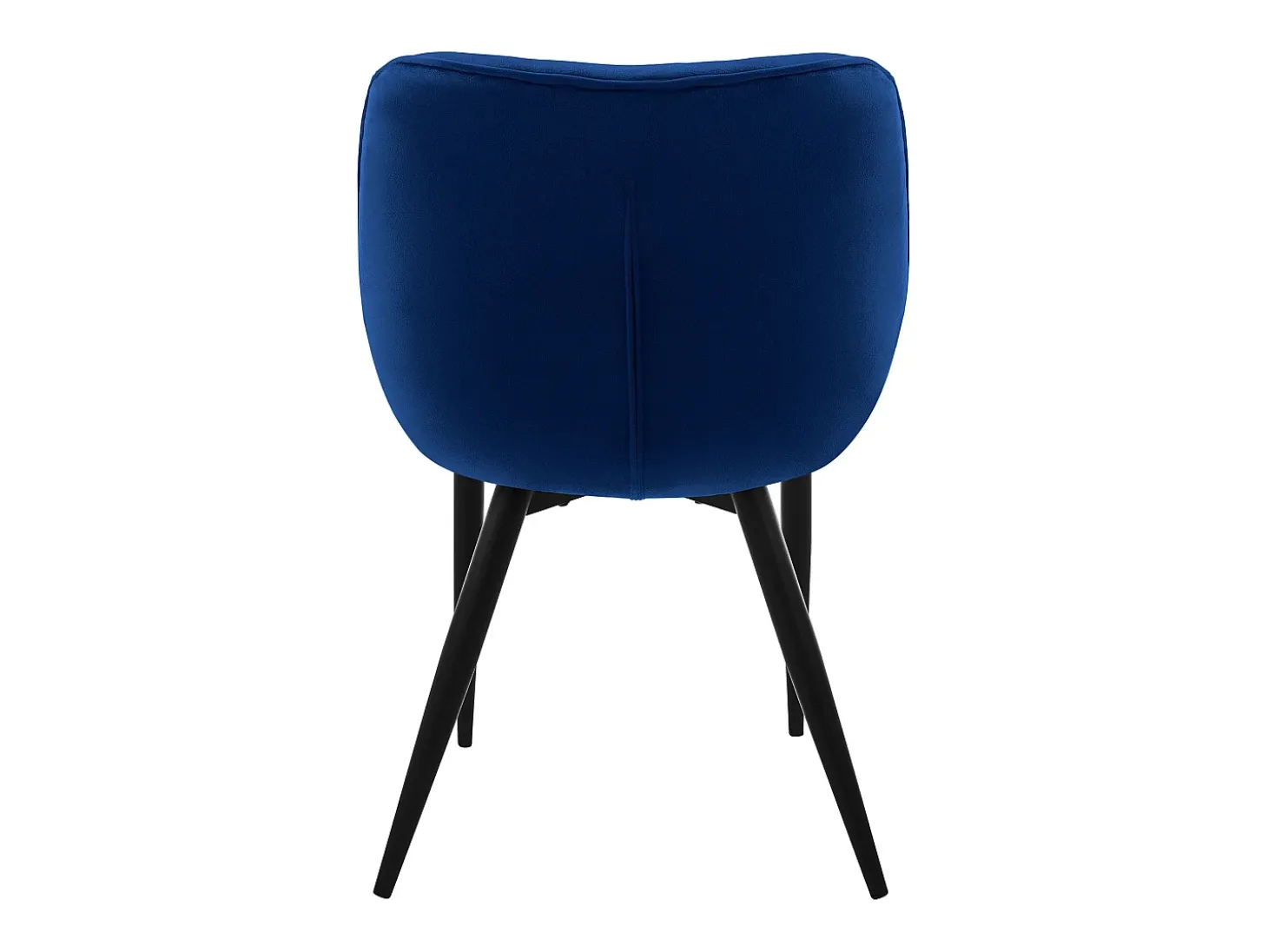 6x Sillas de terciopelo grueso azul oscuro asiento ergonómico para cocina/salón