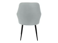 4x Sillón mueble de comedor oficina gris asientos sofá retro tapizado acolchado