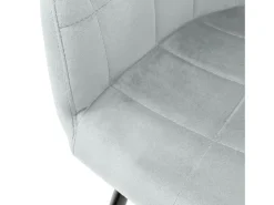 6x Sillón mueble de comedor oficina gris asientos sofá retro tapizado acolchado