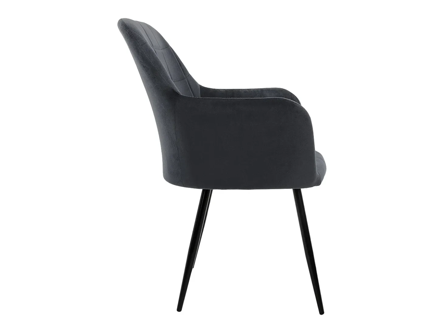 2x Sillón mueble de comedor oficina gris oscuro asiento retro tapizado acolchado