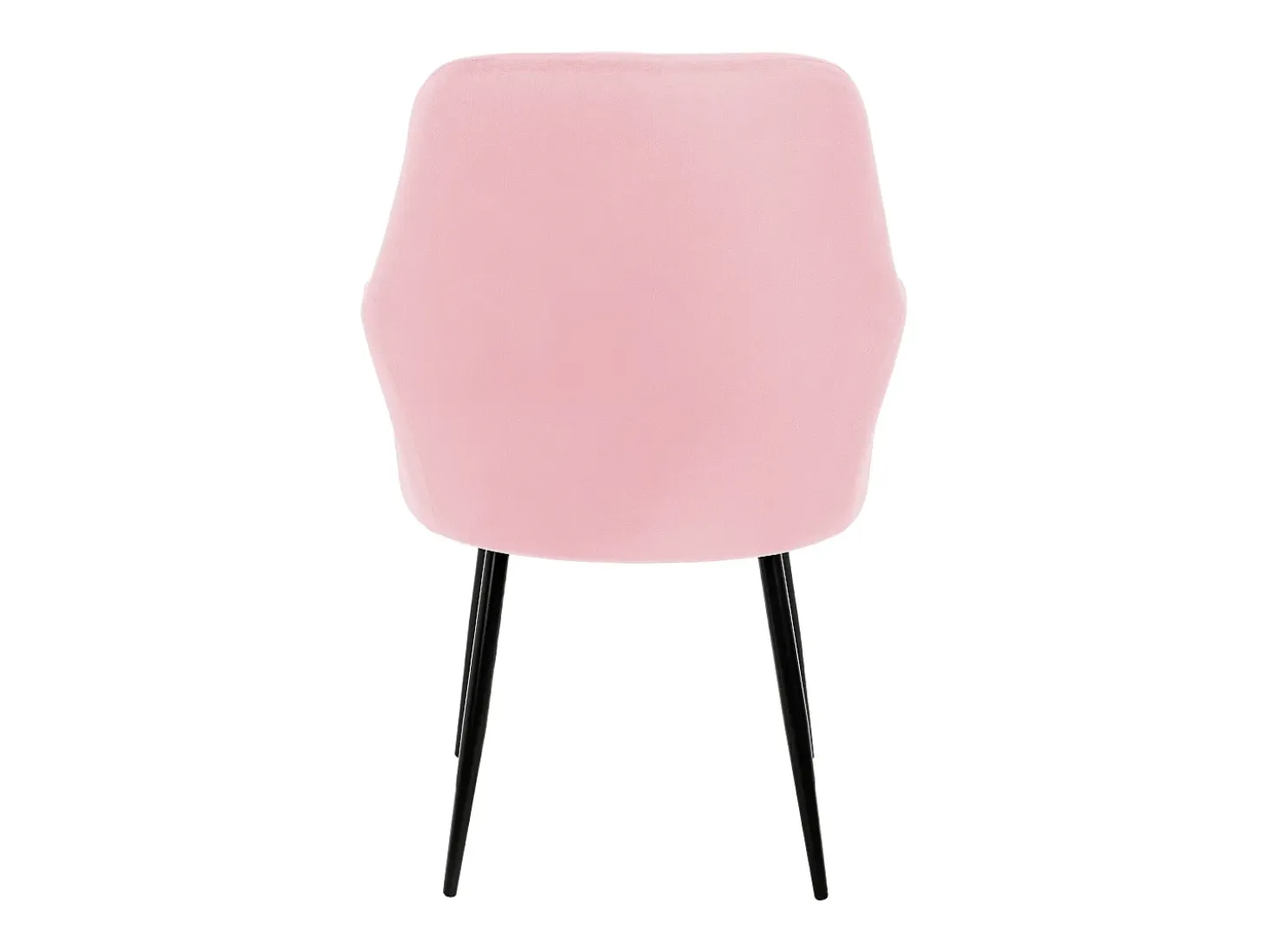 4x Sillón mueble de comedor oficina rosa asientos sofá retro tapizado acolchado