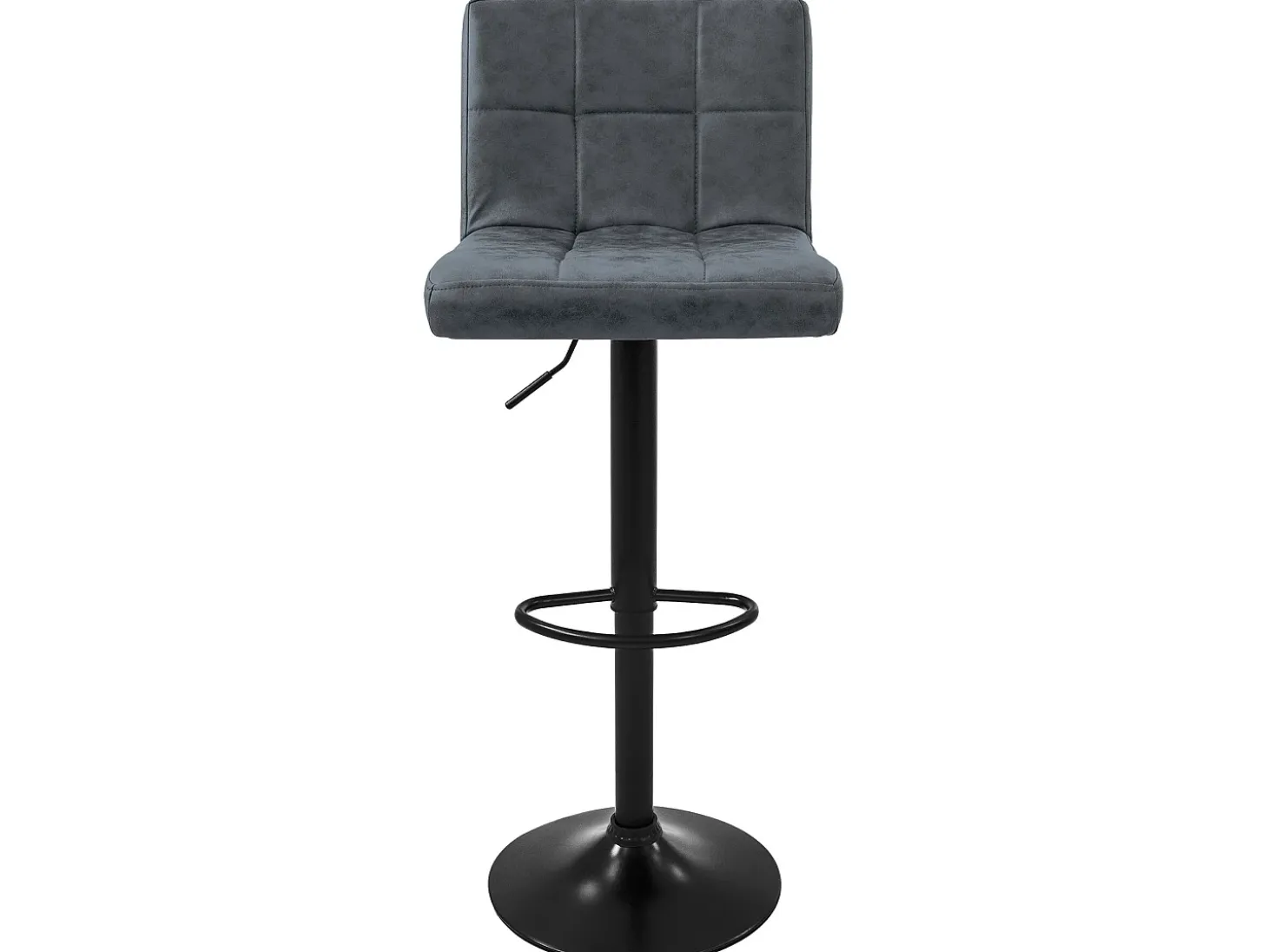 2x taburetes de bar antracita sillas con respaldo asientos ajustables 63-83 cm