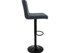 2x taburetes de bar antracita sillas con respaldo asientos ajustables 63-83 cm
