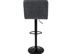 2x taburetes de bar antracita sillas con respaldo asientos ajustables 63-83 cm