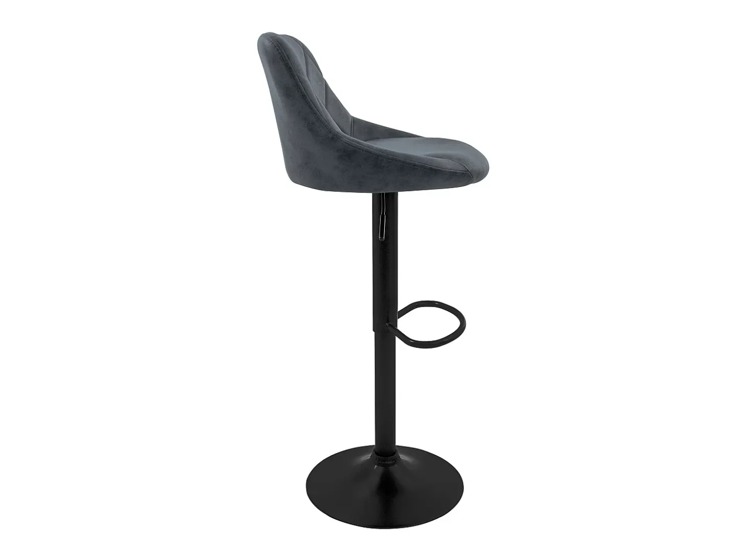 4x taburetes de bar antracita sillas con respaldo asientos ajustables 62-82 cm